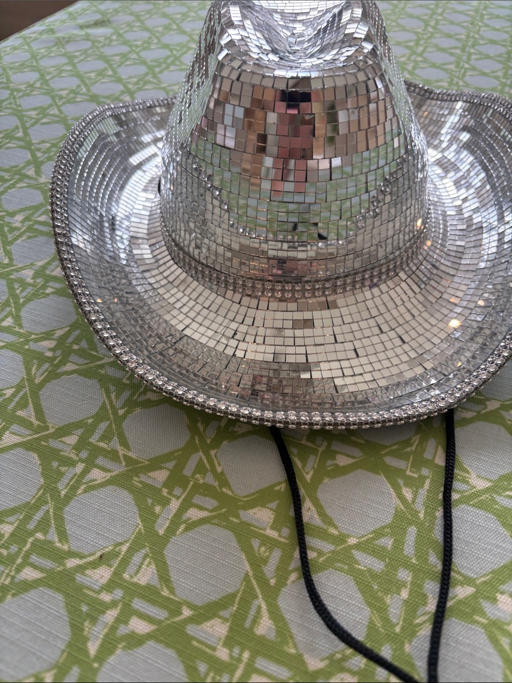 Silver Sequin Disco Cowboy Hat - Party Accessory